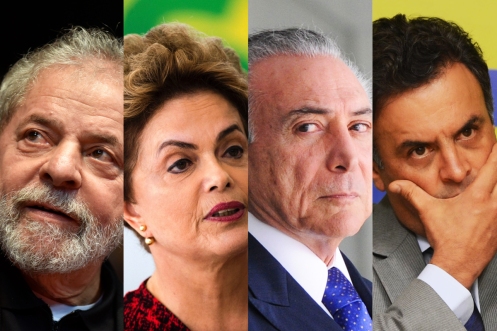 Resultado de imagem para imagens de Temer, Aécio, Lula e Dilma